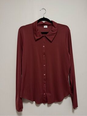 Aritzia Wilfred Sheer Button-Down Long Sleeve